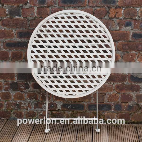 Wrought iron patio table antique cream great garden furniture