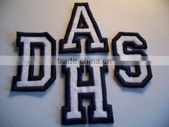 Embroidery alphabet patches