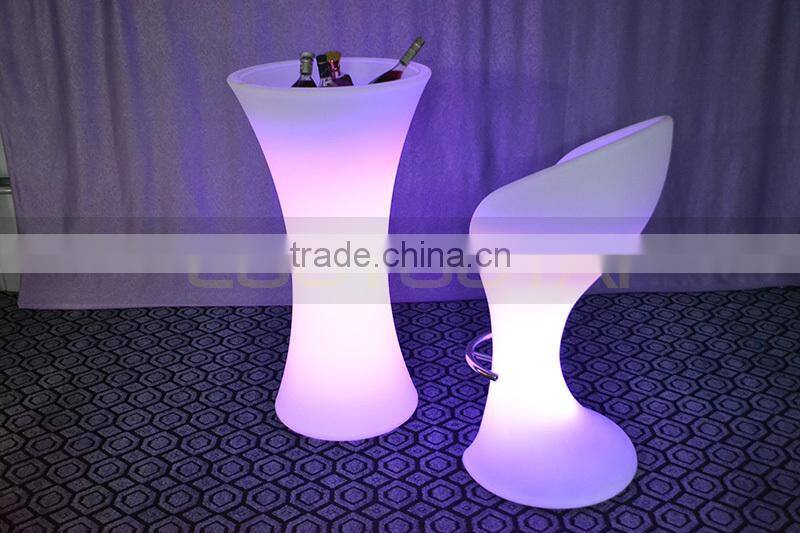 2015 New design modern 42'' high-grade led bar stool high back wing chair LED light stool chair LTT-BS04