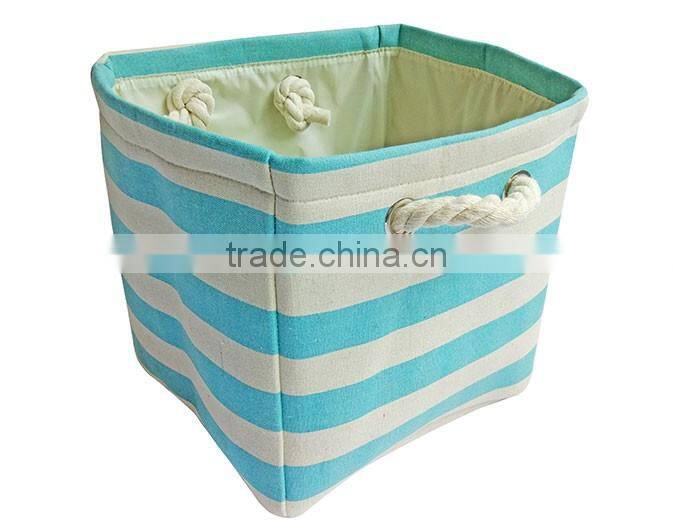 New Design OEM Weaving Cheap Storage Bin Boxes With Cotton Rope Handle