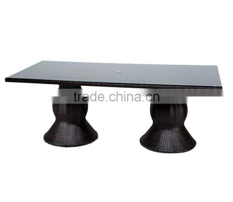 2017 Trade Assurance most popular outdoor Space Saving Restaurant used pe rattan garden table set designs