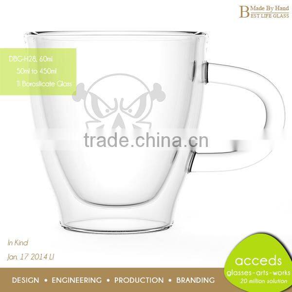 Personalized Favorable Price Double Wall Glass Cup Mug