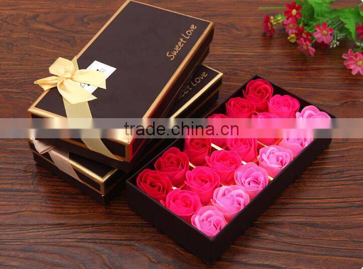 Romantic Gifts Coffee Box 18pieces Rose Flower Soap