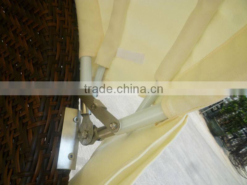 garden outdoor rattan day bed with sunshade