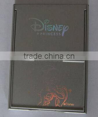 Plastic portable desktop make up mirror custom logo gift pocket mirror