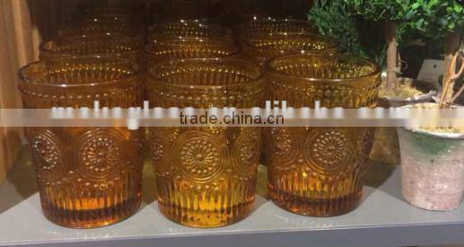 carving glass candle holder / glasswar