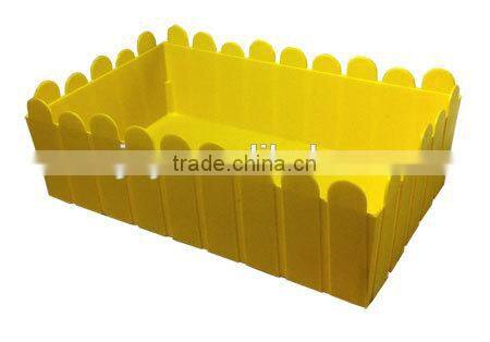 Pink picket fence container mini garden pot