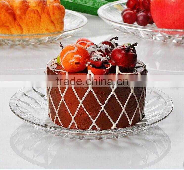 4.5" mini clear glass charge plate