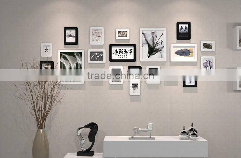 black and white simple home living decorative multi photo frames wall