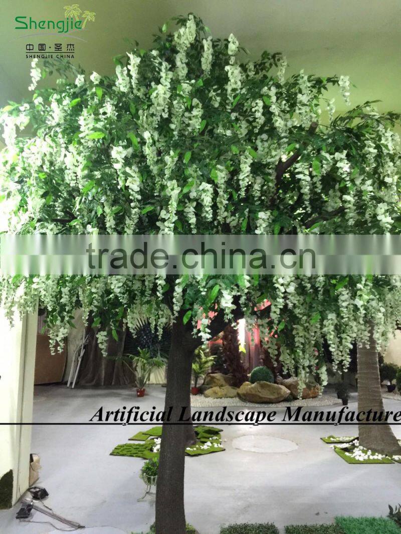 SAS201601 White Wisteria Tree,Wedding Silk Wisteria Tree