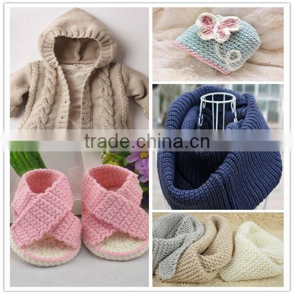 100% Combed cotton yarn colorful hand knitting yarn for baby wear