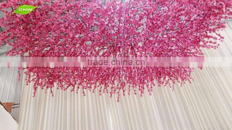 GNW FLC160628-01 Pink artificial cherry blossom branch Flower ceiling decoration