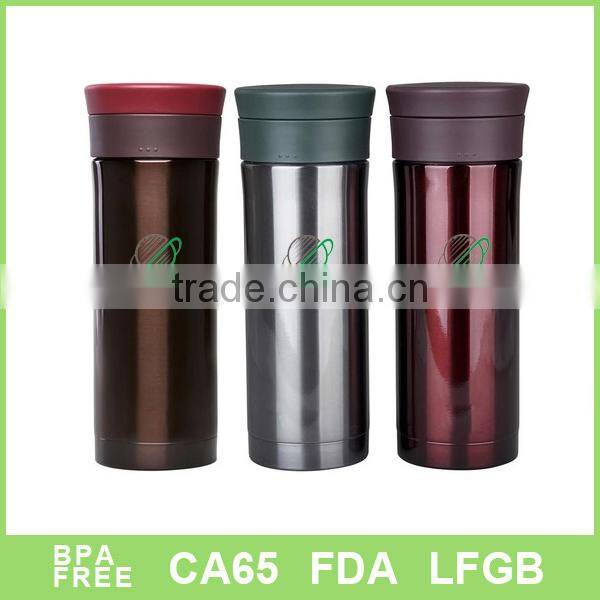 Stainless Steel Vacuum Bottle - Vacuum Flask 16 ounce Travel-Friendly Beverage Drink Bottle