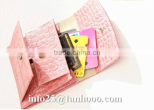 Sexy clip/sexy crocodile cute leather purse/sexy leather coin bag