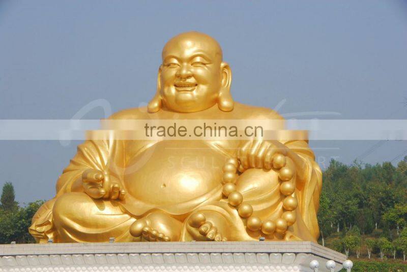 outdoor decoration buddhism bronze large laughing buddha statues