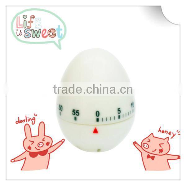 Plastic egg clock timer in portable and unique feature