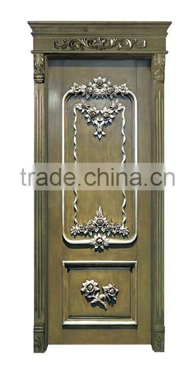 Classic French Style Solid Wood Framed Swing Single Entry Door BF11-09223b