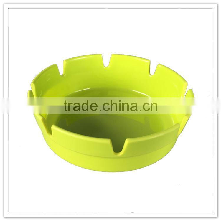 Manufacturer directly supplies 8 holes hotel bulk green melamine solid color wholesale custom cigar ashtray
