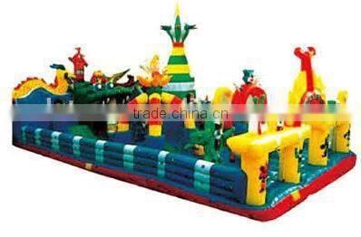 HOT!!! New design and arrival commercial inflatable bouncer with slide