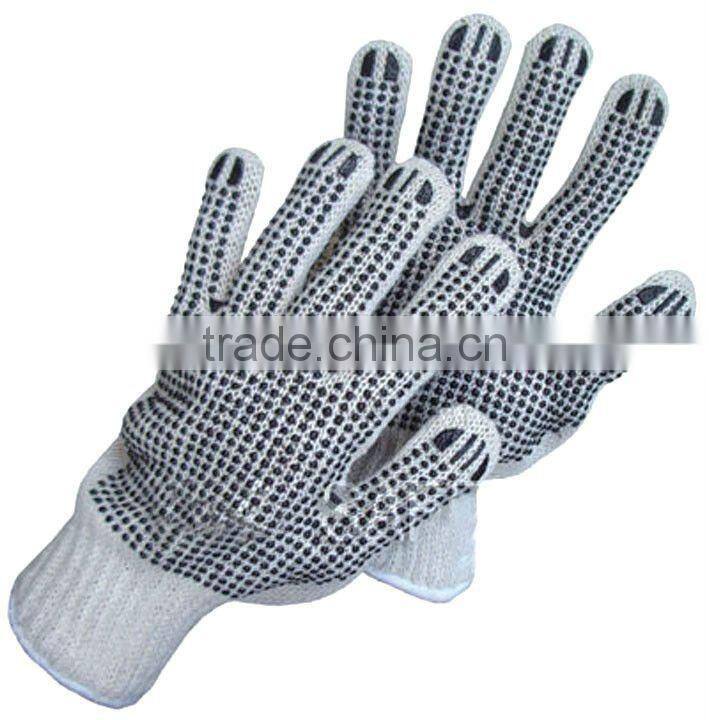 cotton gloves with PVC dotted