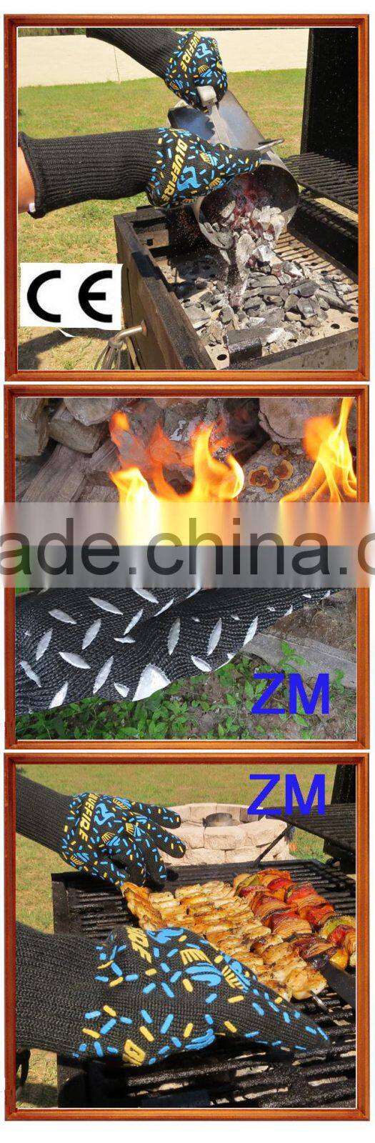 Hot Selling Silicone Heat Resistant Oven BBQ Gloves Cooking Barbecue grilling Mitts for Kitchen