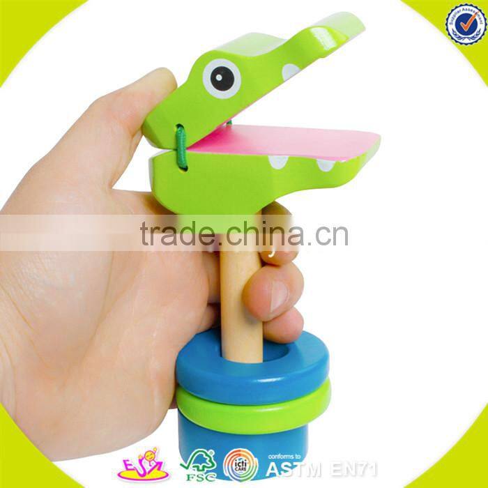Wholesale children wooden musical hand bell toy popular teaching wooden hand bell toy W07I023