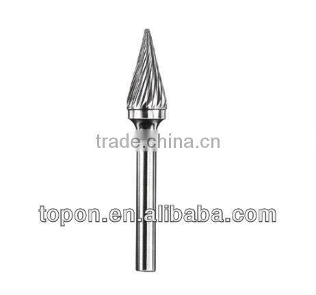 Tialn-coated cone shape /stone shaping carbide rotary tools polishing burs