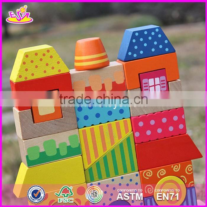 2017 New products educational toys children wooden stacking blocks W13D140