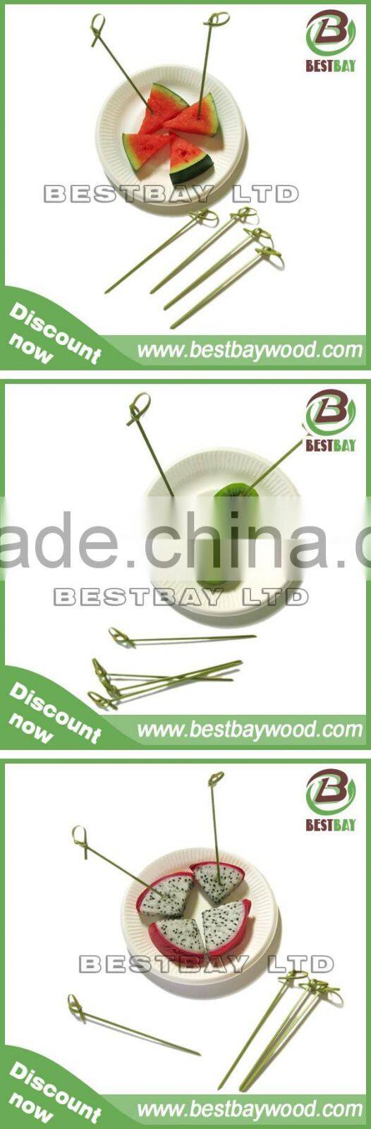 Factory Wholesale Knotted Bamboo Skewer With Twisted