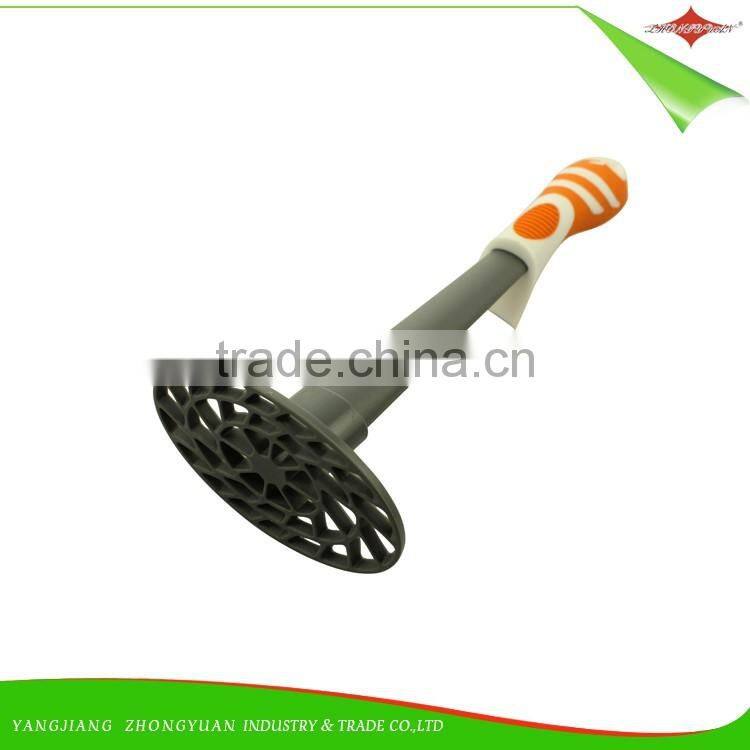 ZY-F1017 good quality stainless steel potato presser with soft tpr grip