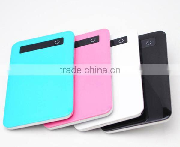 4000mAh Wholesale Colorful Slim Power Bank With Touch Screen