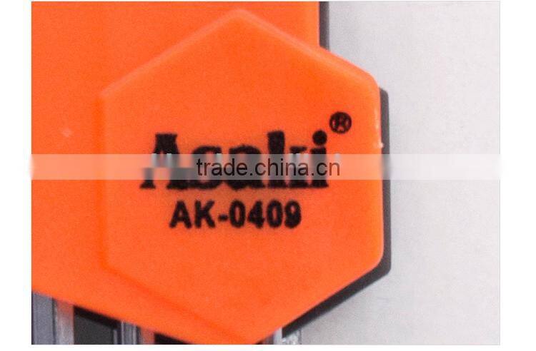AK-0409 chrome steel hex key set