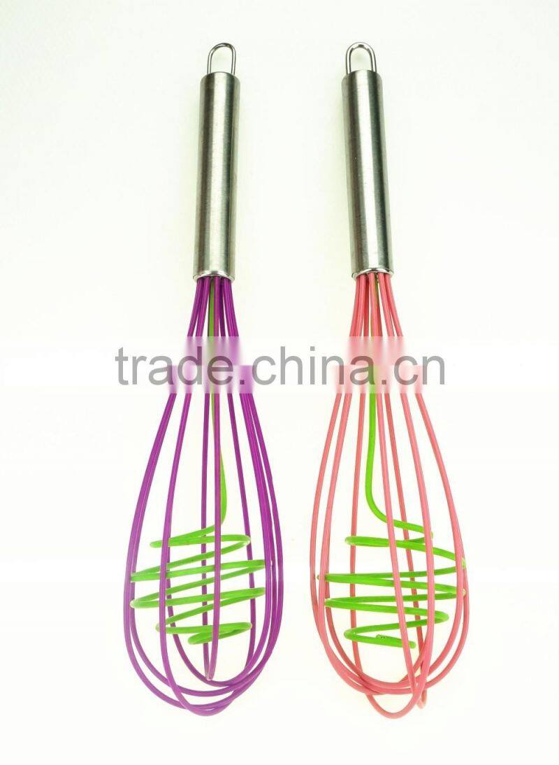 13017 Silicone Double Helix Rapid blender with stainless steel handle