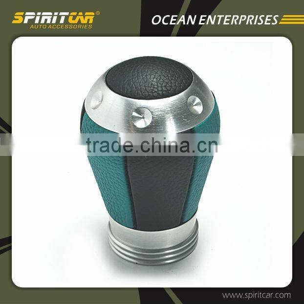 Genuine Leather Aluminium Alloy Universal Car Gear Knob