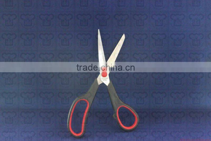 Household scissor w/colorful rubber handle and different sizes