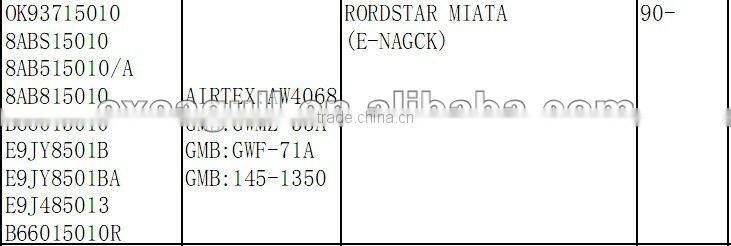 high quality MAZDA auto water pump OK93715010 8ABS15010