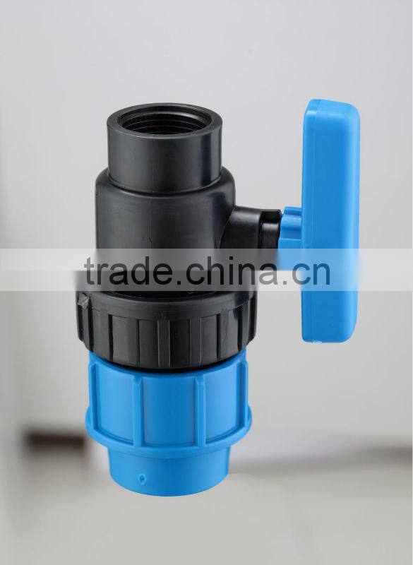 PP COMPRESSION FEMALE BALL VALVE