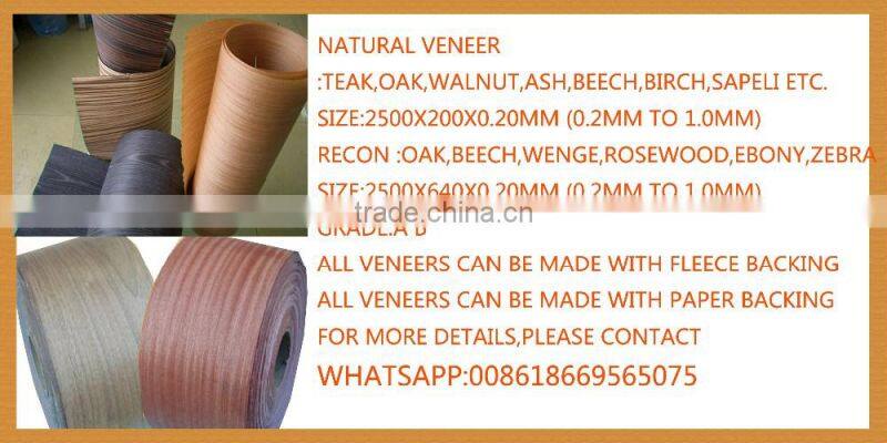 recon teak veneer sapeli veneer oak plywood veneer walnut veneer