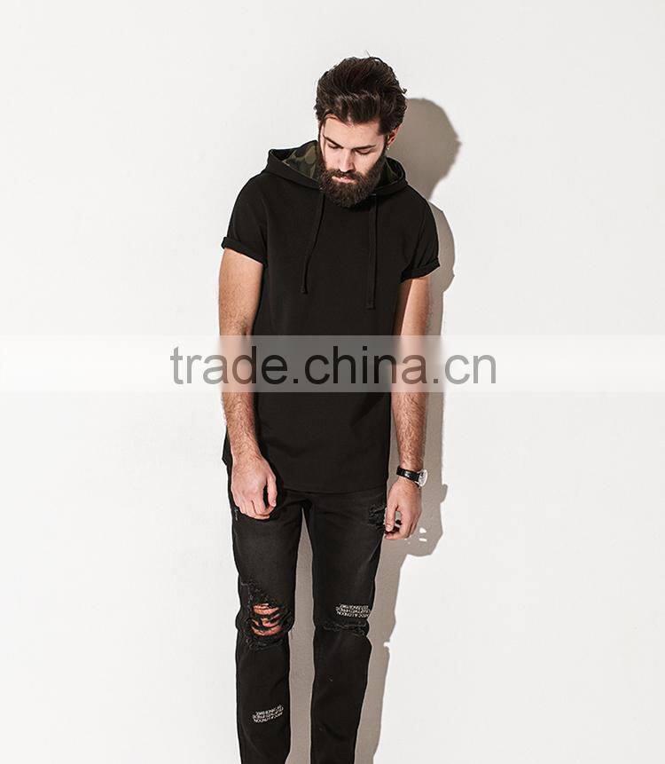 2017 Hot sale style quality custom mens sleeveless hoodie