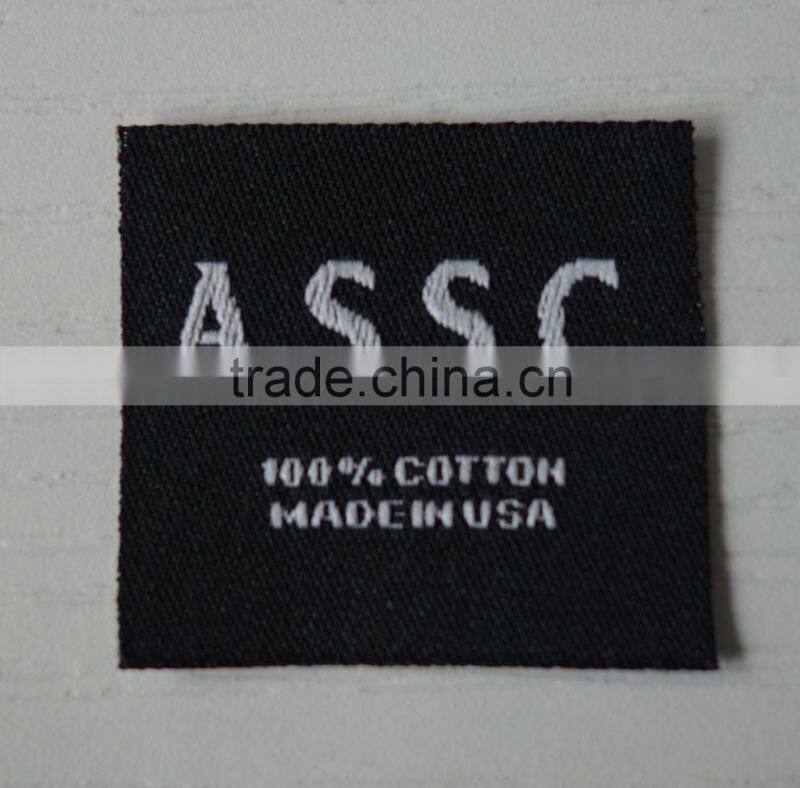 2017 Custom high density damask woven labels for garments