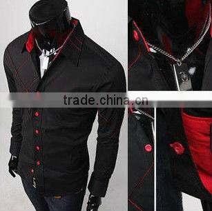 Long sleeve shirts New fashion slim fit man shirts trimming designs stylish fashion shirts for man