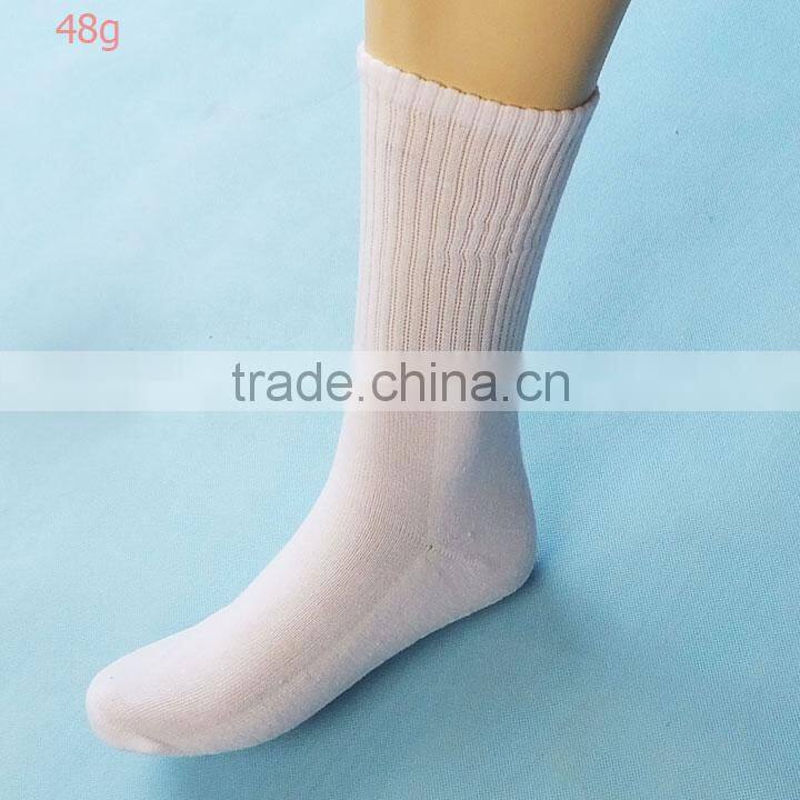 Stock Mens football sock white soccer sock closeout, 150904Vc