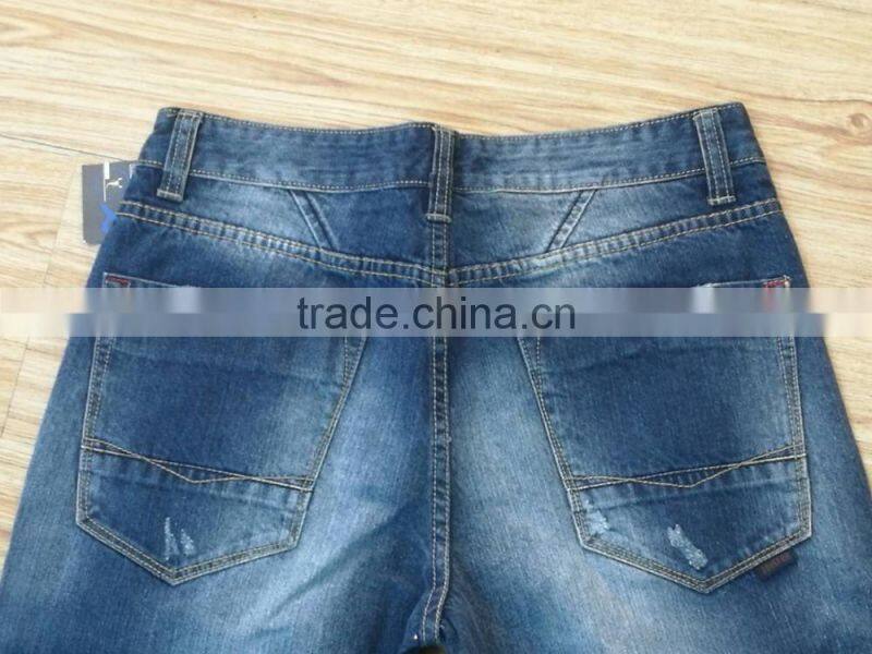 GZY Men's Basic Ripped Slim Fit Jeans Machine With Light Ripes Scratches For South Aerican stock