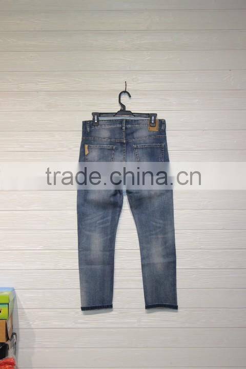 GZY fashion wash denim jeans men maternity jeans pant and shirt