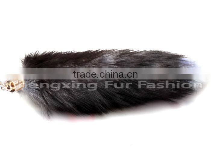 CX-R-17 Fashion Cute Fox Fur Tail Keychain bags/car Key Chains Accessories