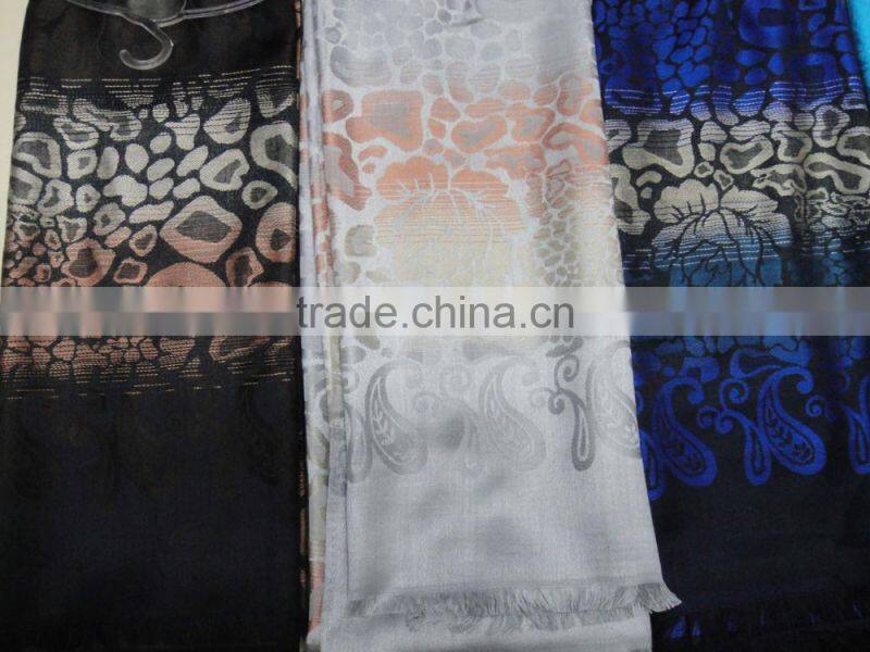 Fashion new latest jacquard paisley floral designer scarf for woman