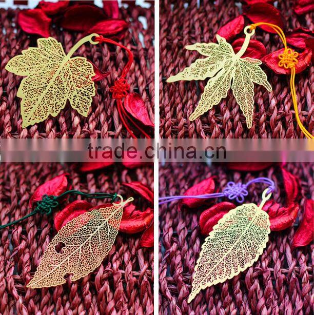 fashion black thin leaf bookmark diy gun black metal leaf bookmark tags for christmas gifts 2016