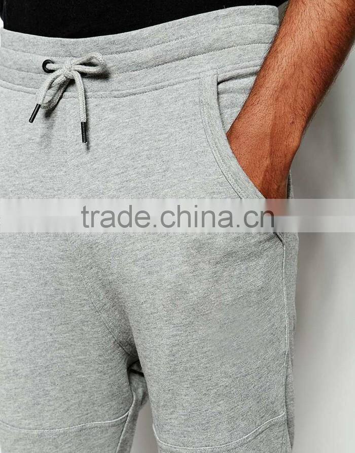 50 cotton and 50 polyester drop crotch fitted joggers for man