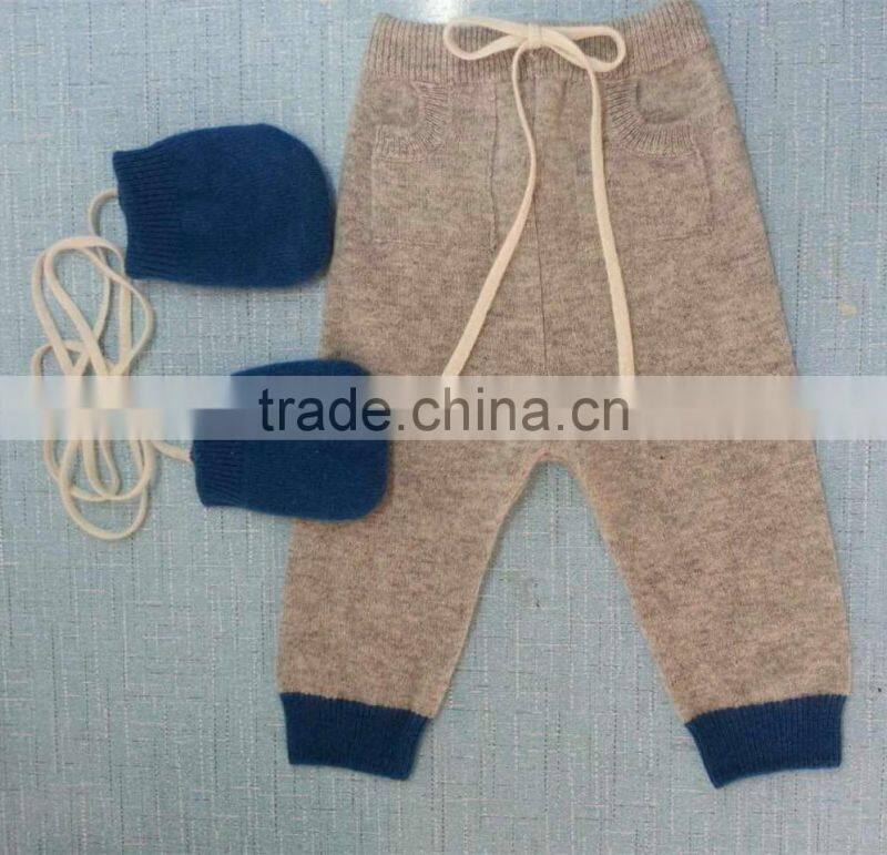 2015 baby clothing soft 100%cashmere baby pants
