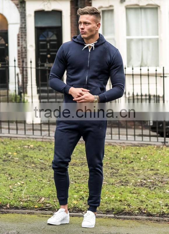 latest fleece warm tracksuit full zipped navy tracksuit